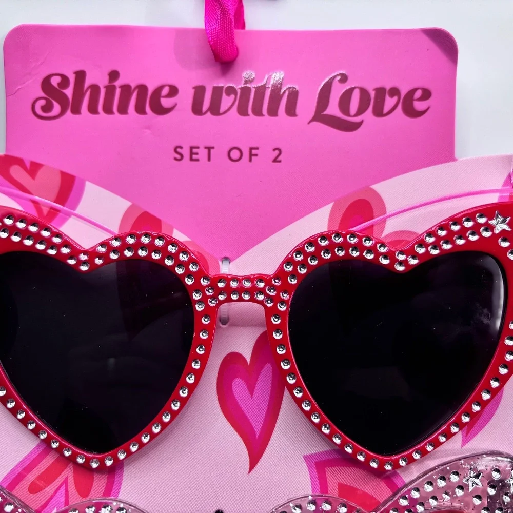 Eccolo Shine with Love Kids 2 piece Heart Shaped Glasses 3+